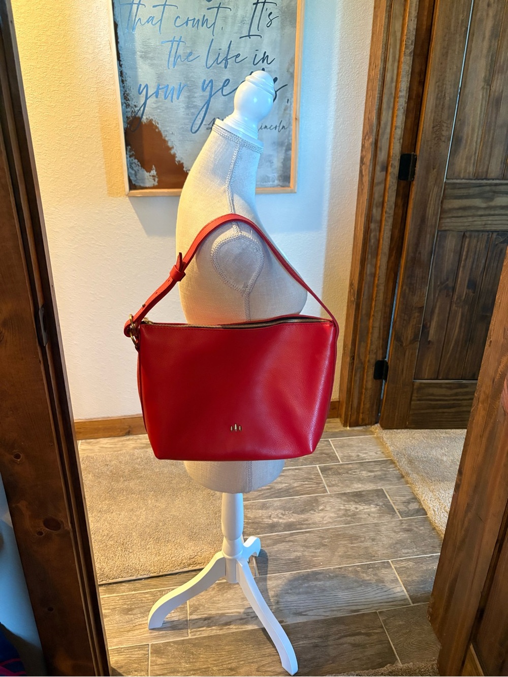 Plg large ap slouchy bag in poppy red. Brand new just not my color. Nsnp home.